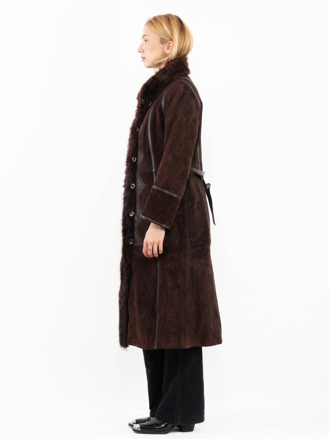 Vintage 90's Women Sheepskin in BrownA0174