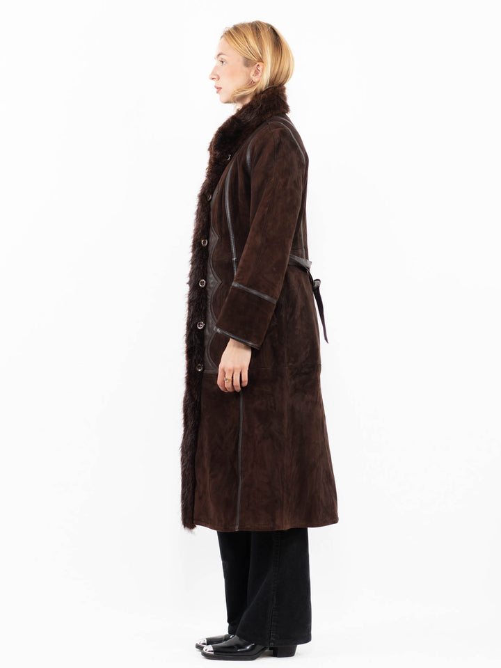 Vintage 90's Women Sheepskin in BrownA0174