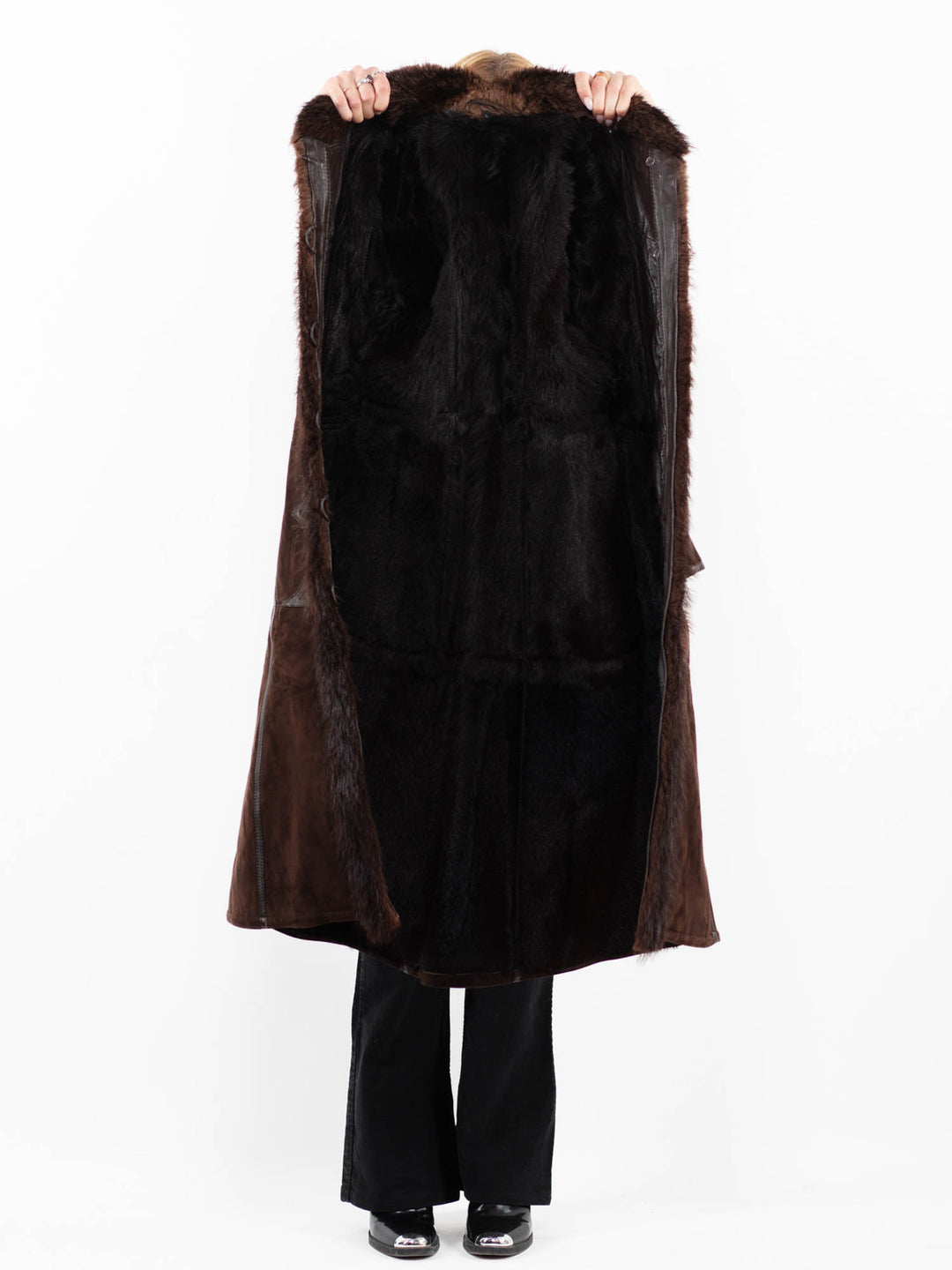 Vintage 90's Women Sheepskin in BrownA0174