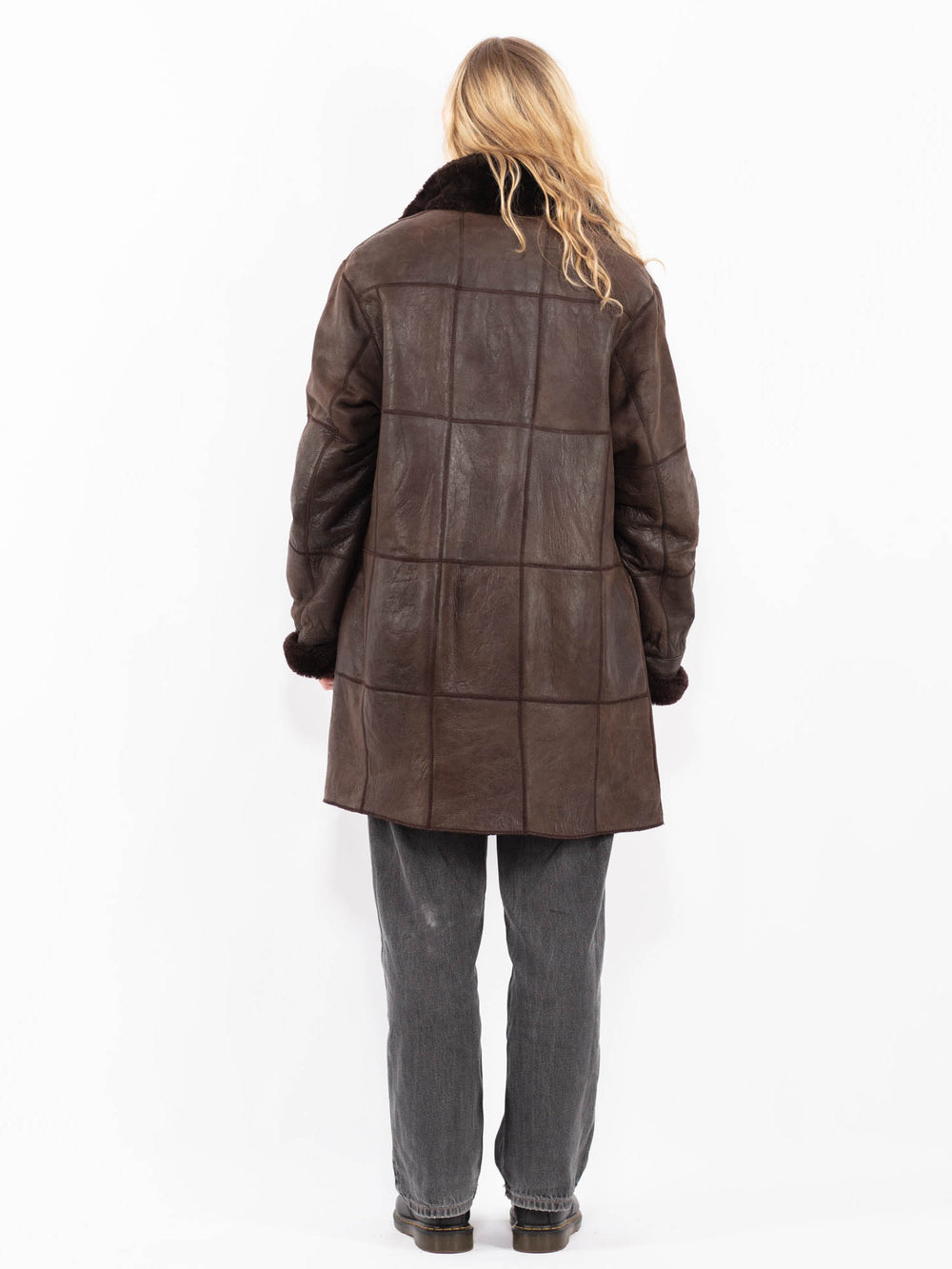 Vintage 90's Women Sheepskin Coat in BrownA0626