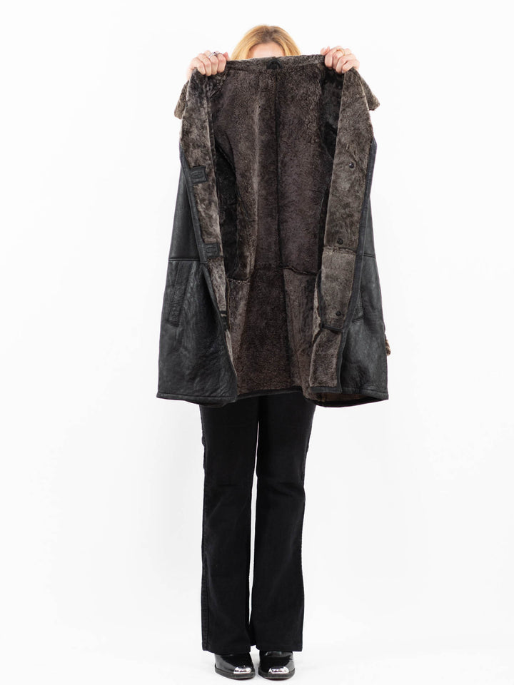 Vintage 90's Women Sheepskin in BlackA0181