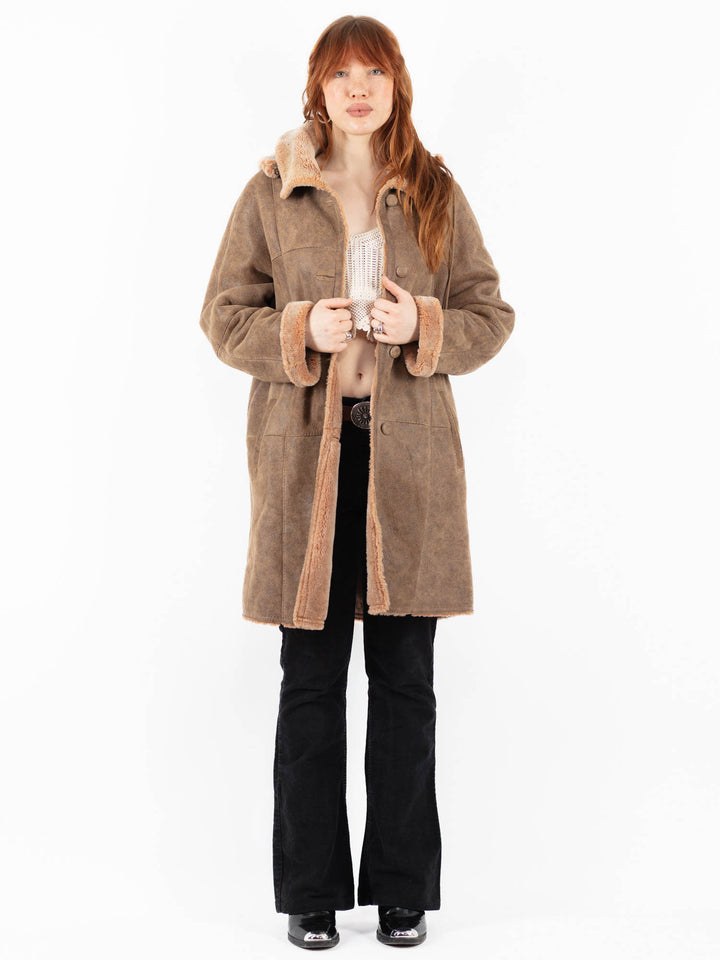 Vintage 90's Women Sheepskin in BeigeV9791