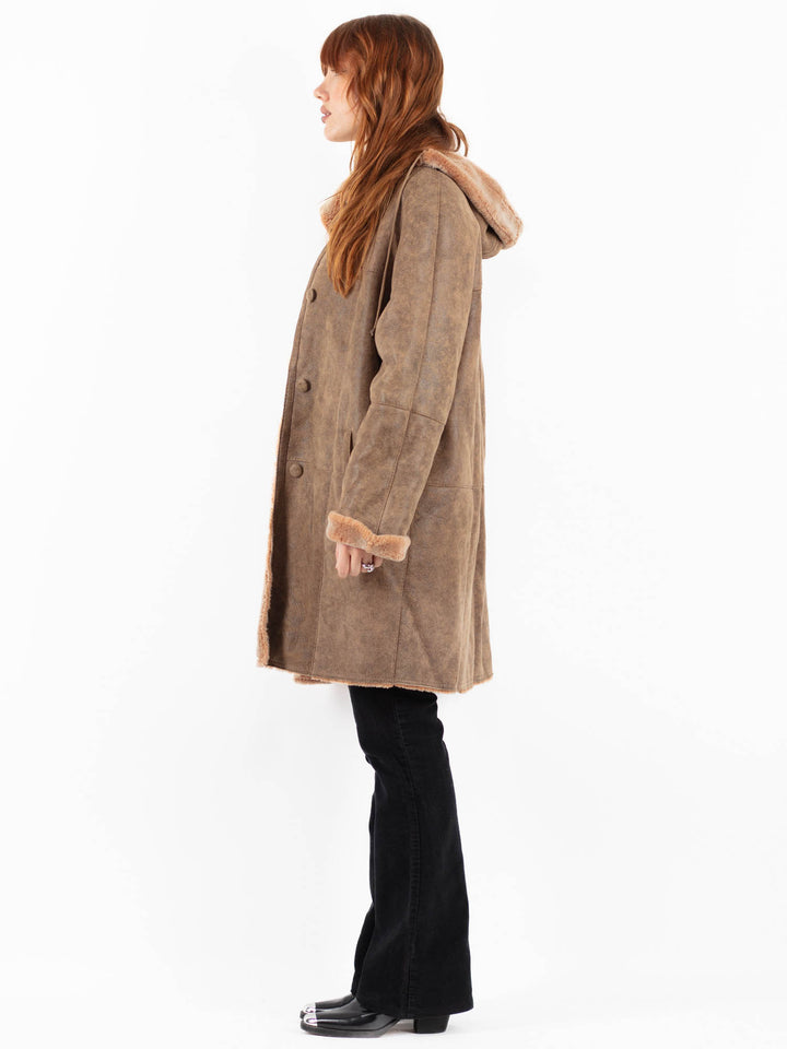 Vintage 90's Women Sheepskin in BeigeV9791
