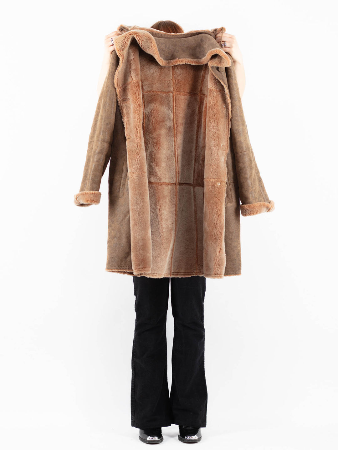 Vintage 90's Women Sheepskin in BeigeV9791