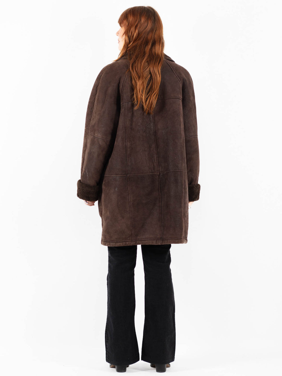 Vintage 90's Women Sheepskin Coat in BrownV9803