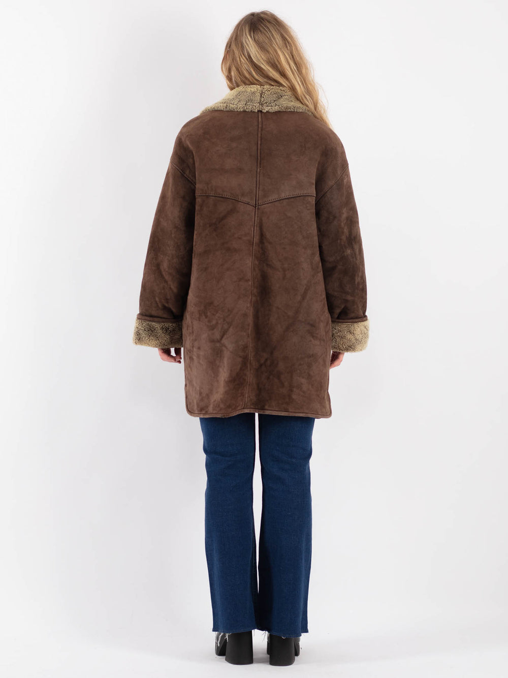 Vintage 90's Women Sheepskin in BrownV9167
