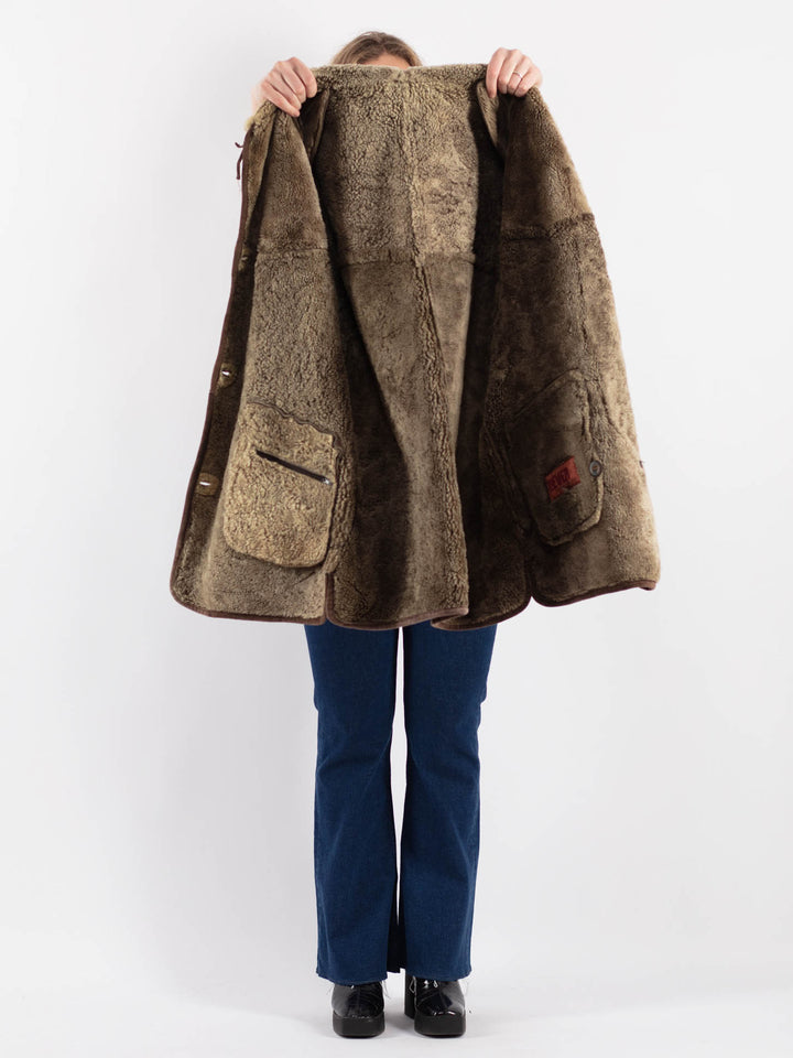 Vintage 90's Women Sheepskin in BrownV9167