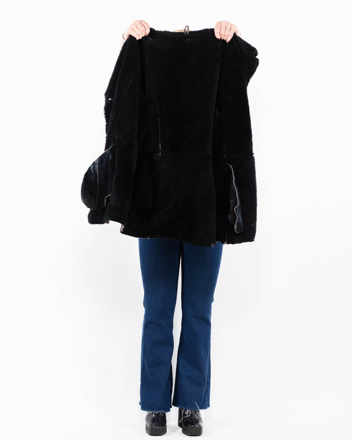 Vintage 90's Women Sheepskin Coat in GrayA0009