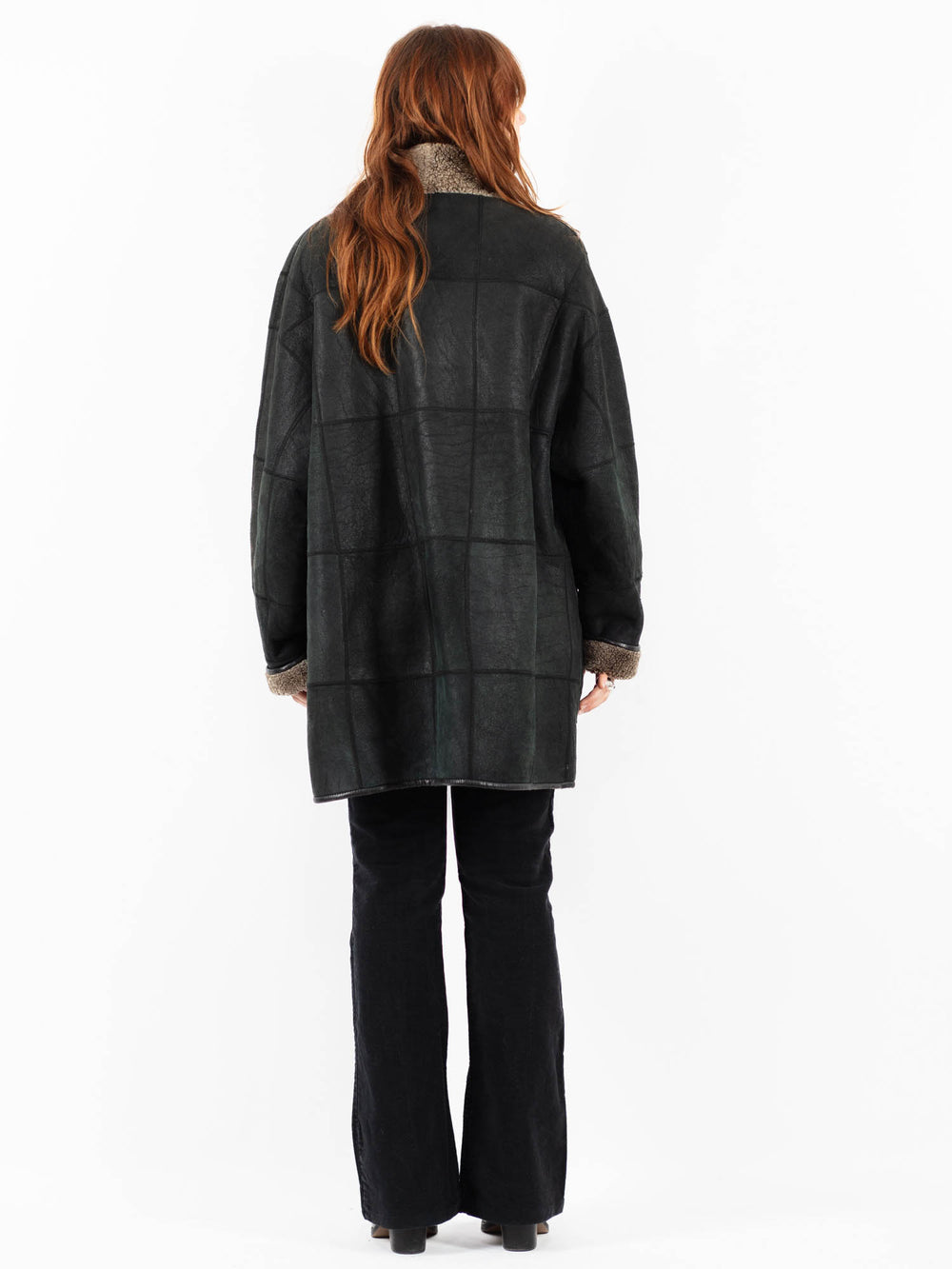 Vintage 90's Women Sheepskin Coat in BlackV9810