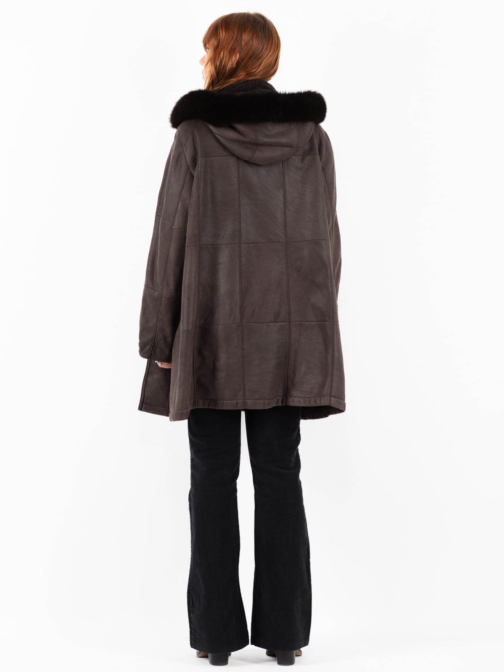 Vintage 90's Women Sheepskin Coat in BrownV9813