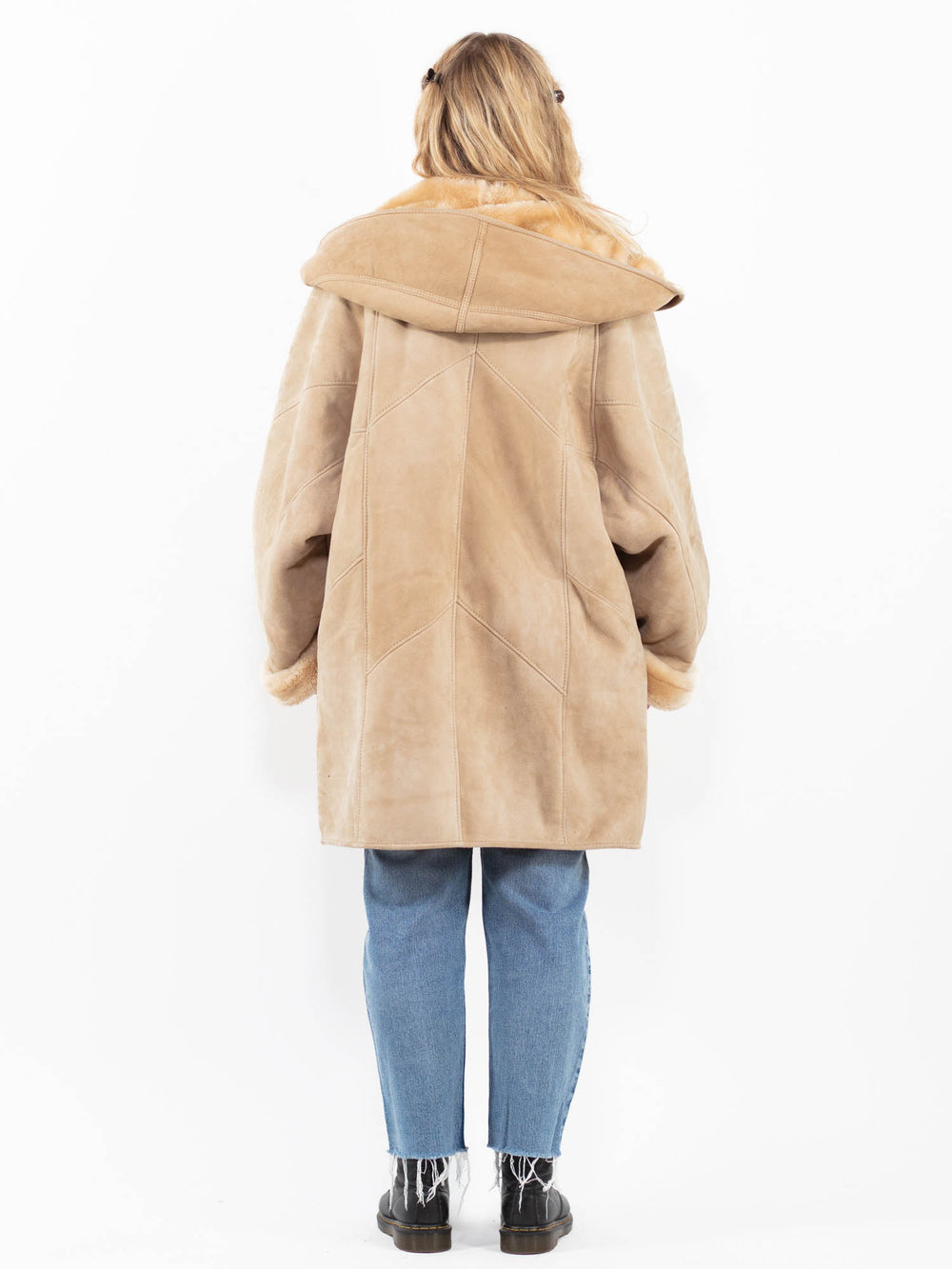 Vintage 90's Women Sheepskin in BeigeA0318