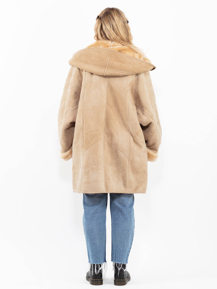 Vintage 90's Women Sheepskin in BeigeA0318
