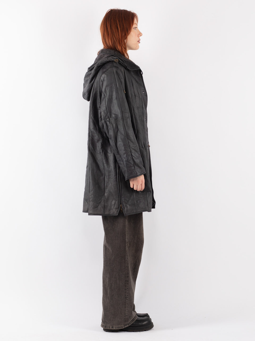 Vintage 90's Women Sheepskin in Gray