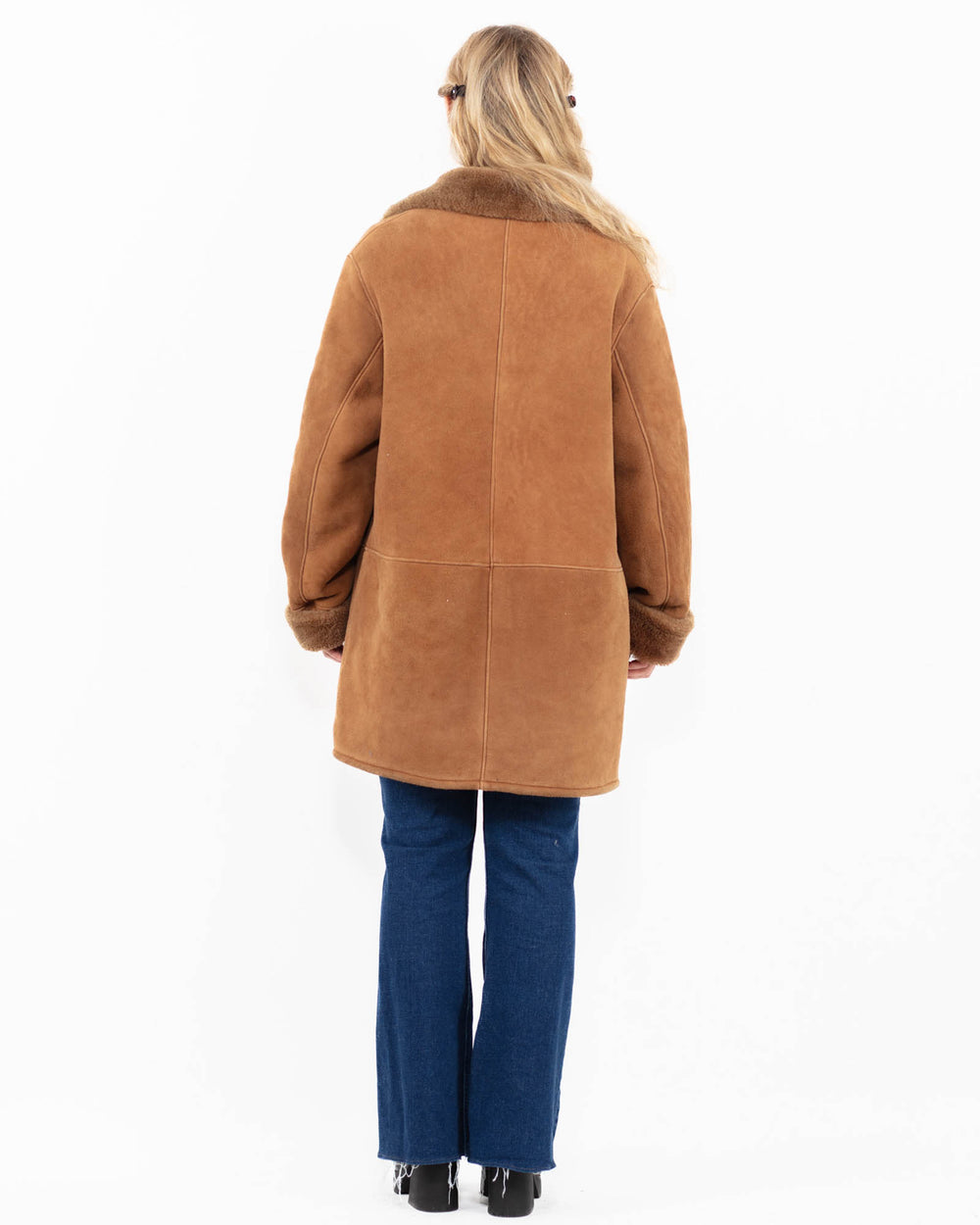 Vintage 90's Women Sheepskin Coat in BrownA0020