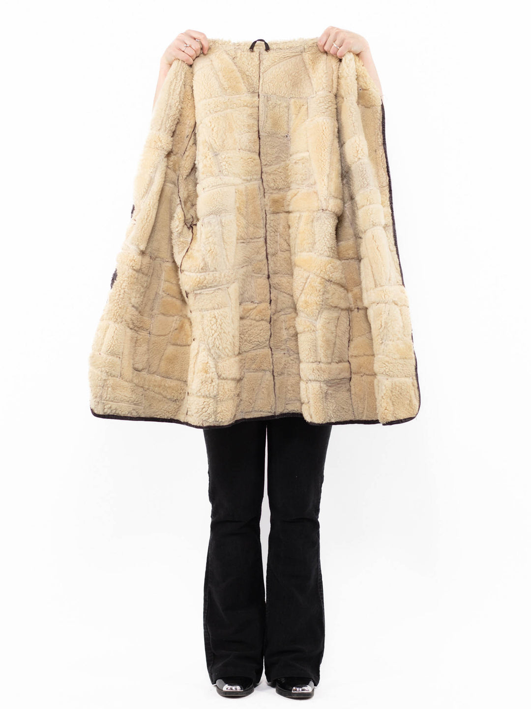 Vintage 90's Women Sheepskin Coat in BrownA0948