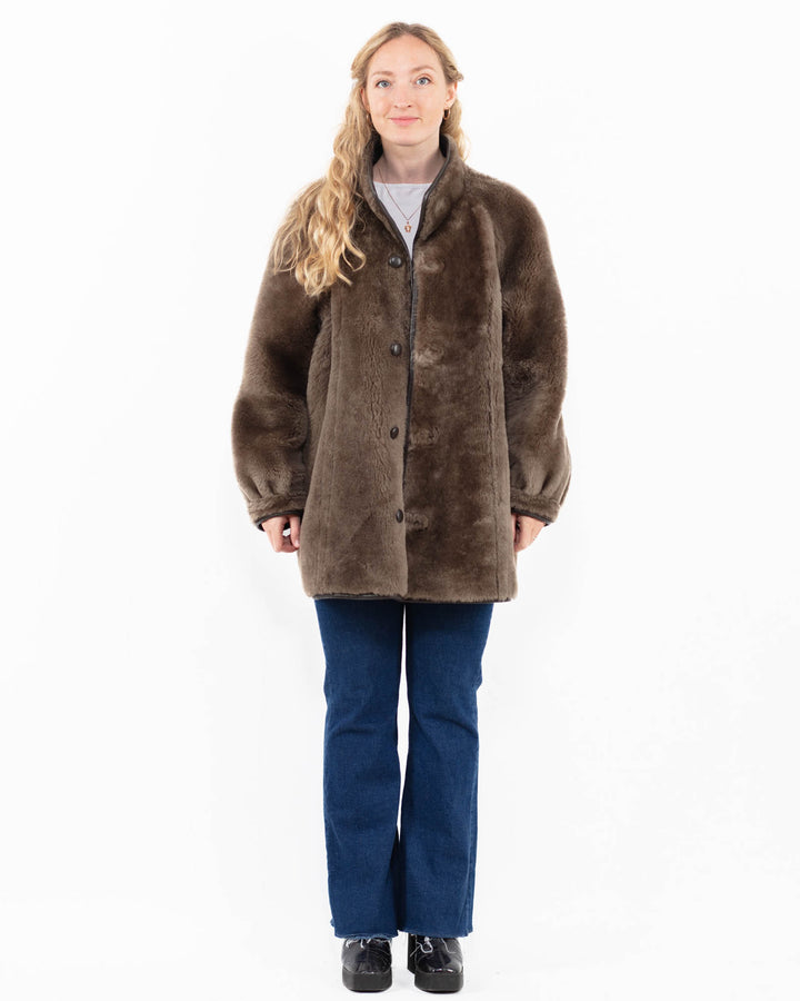 Vintage 90's Women Sheepskin in BrownA0023