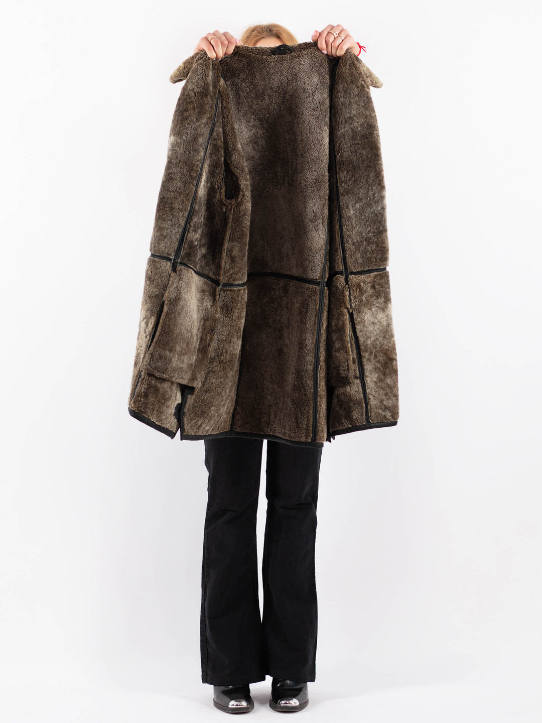 Vintage 90's Women Sheepskin in BlackV9684