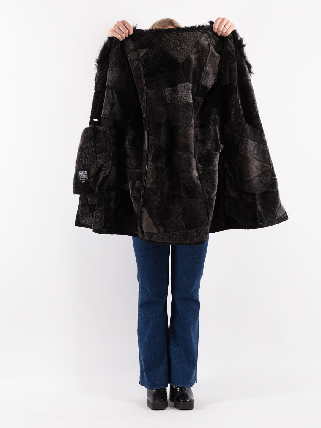 Vintage 90's Women Sheepskin Coat in