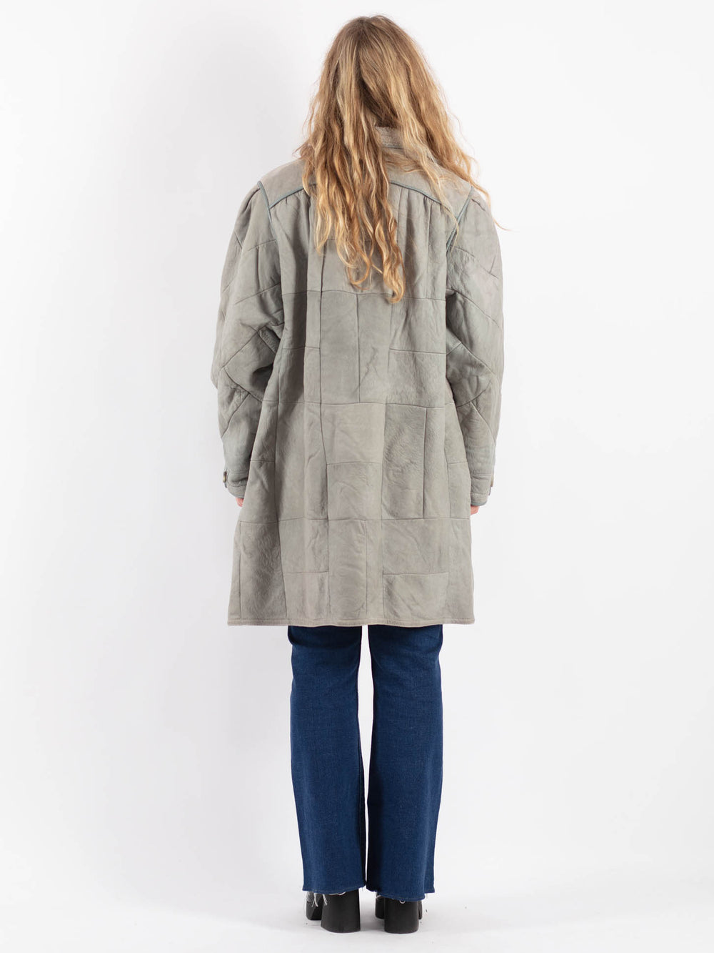 Vintage 90's Women Sheepskin in Gray