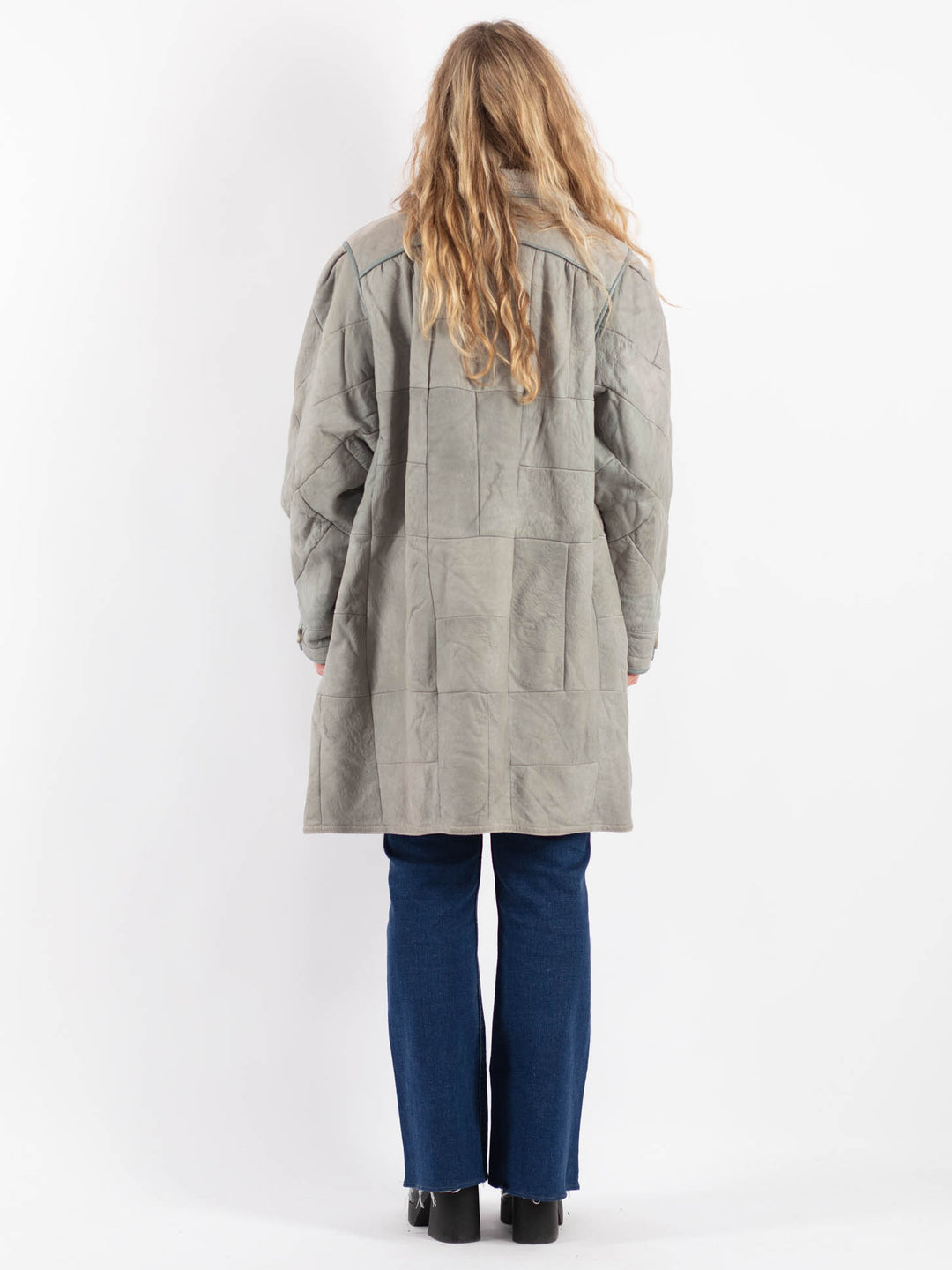 Vintage 90's Women Sheepskin in Gray