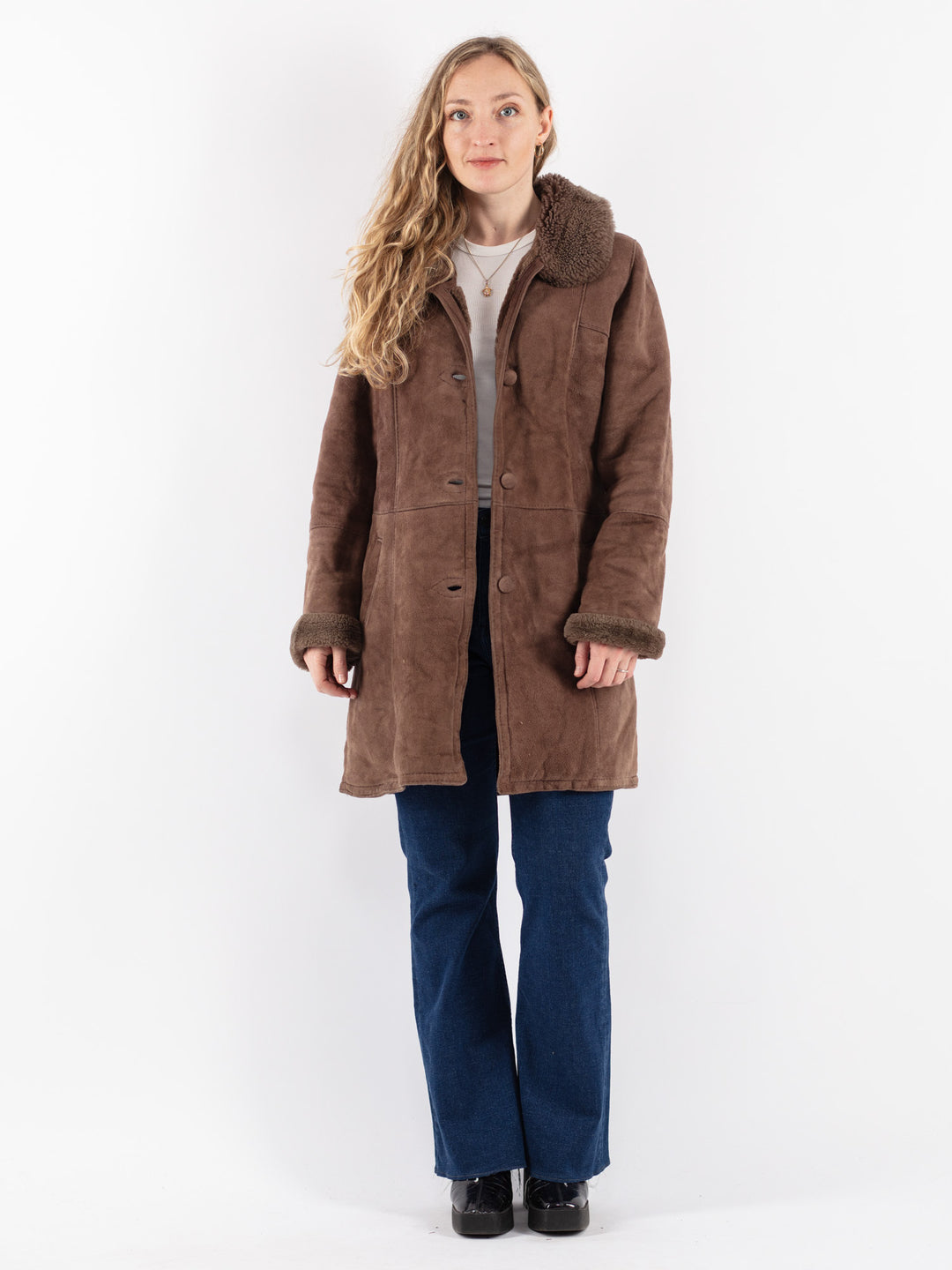 Vintage 90's Women Sheepskin in Brown
