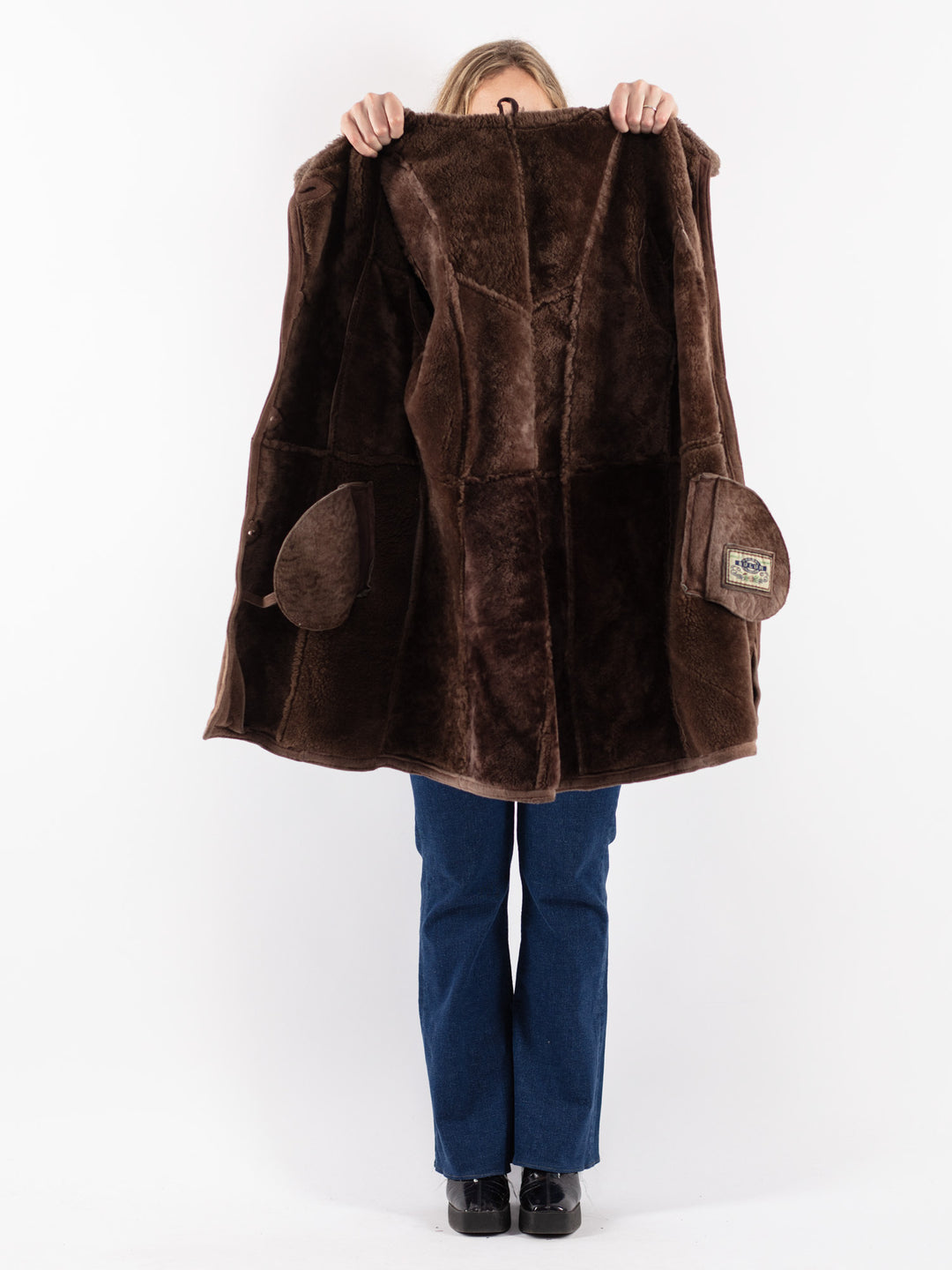 Vintage 90's Women Sheepskin in Brown