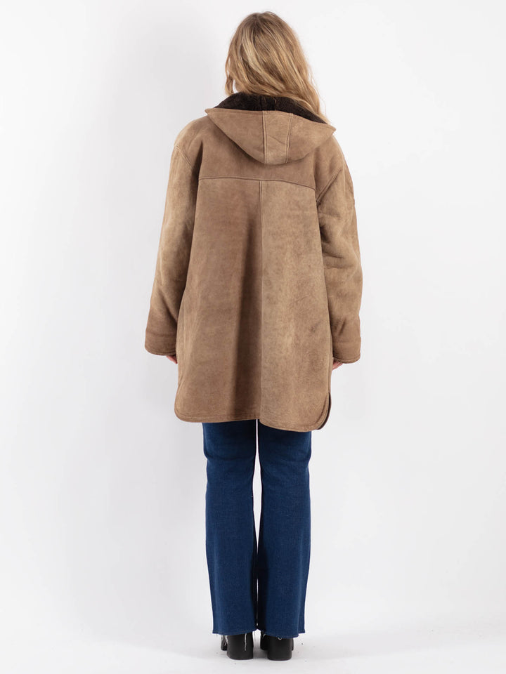 Vintage 90's Women Sheepskin in BeigeV9208
