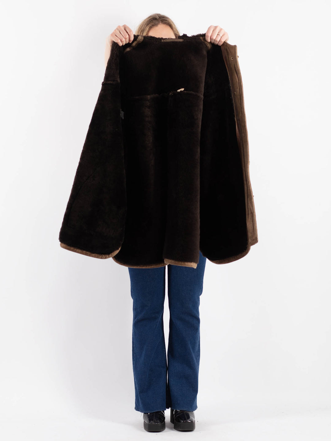 Vintage 90's Women Sheepskin in BeigeV9208