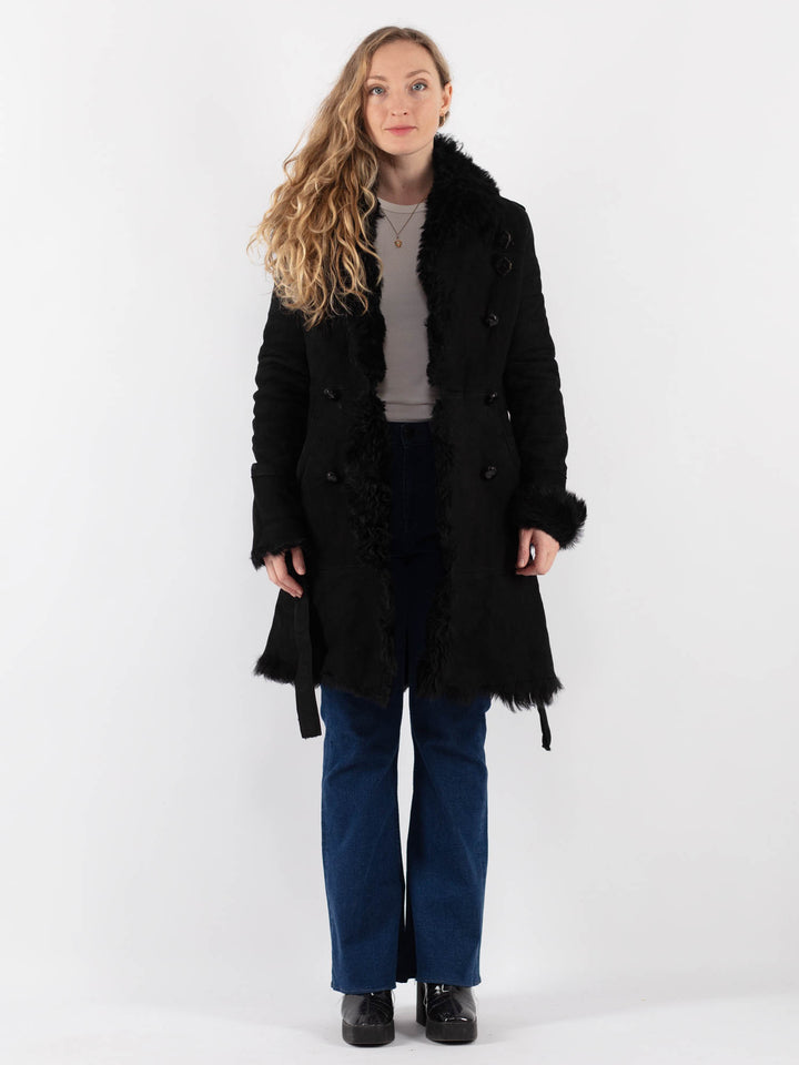 Vintage 90's Women Sheepskin in BlackV9415