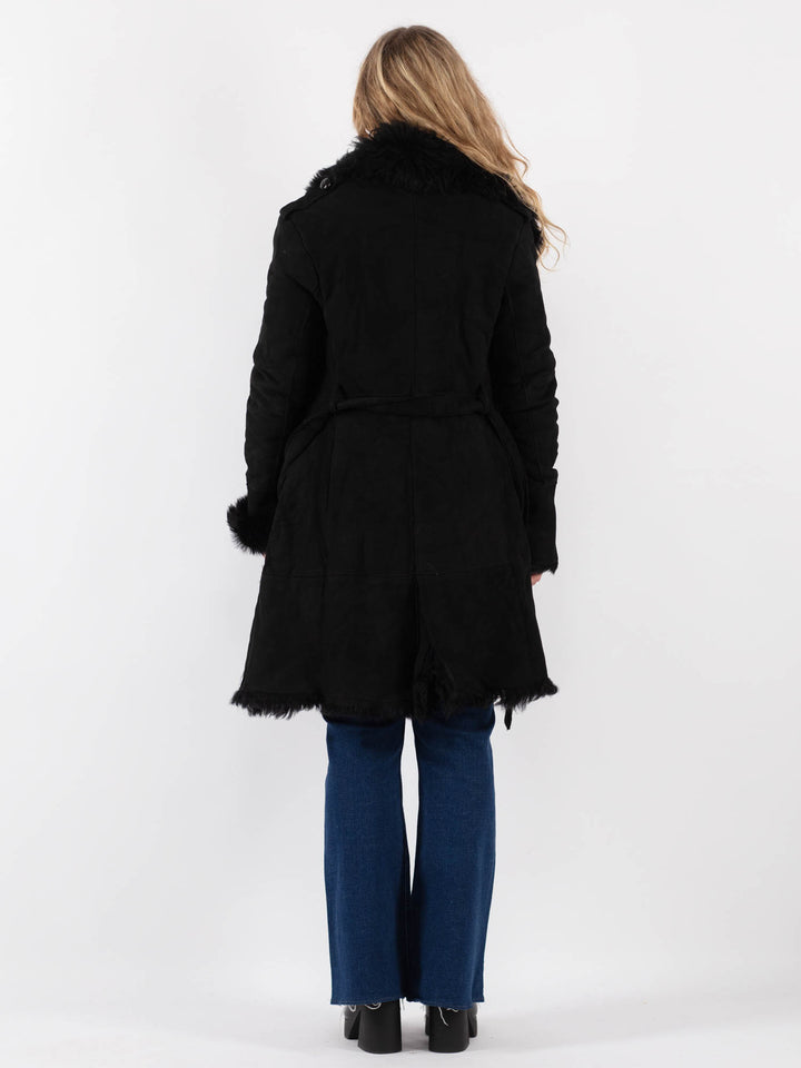 Vintage 90's Women Sheepskin in BlackV9415