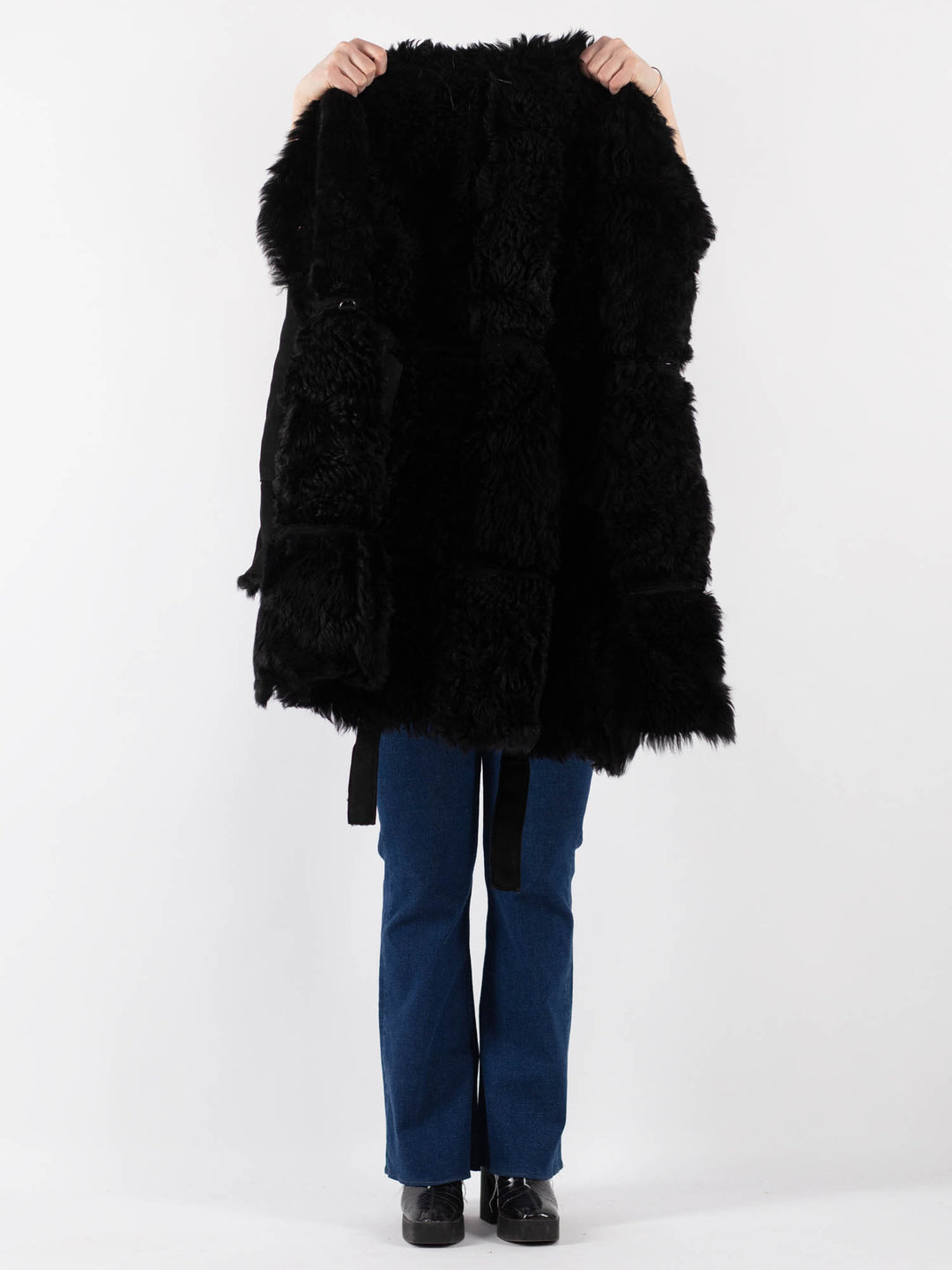 Vintage 90's Women Sheepskin in BlackV9415