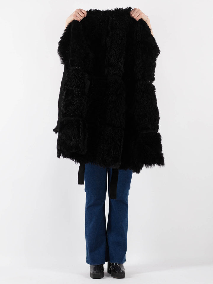 Vintage 90's Women Sheepskin in BlackV9415