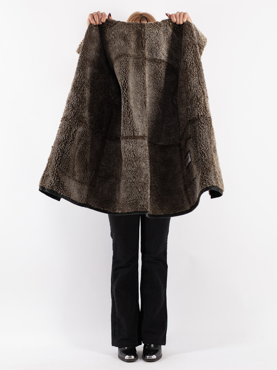 Vintage 90's Women Sheepskin in Black