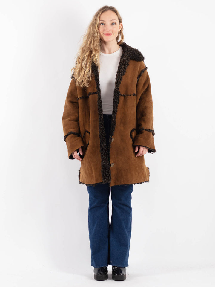 Vintage 90's Women Sheepskin in BrownV9218