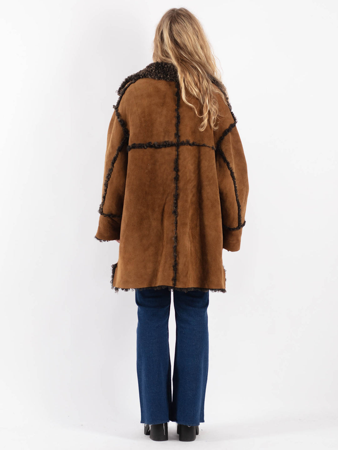 Vintage 90's Women Sheepskin in BrownV9218