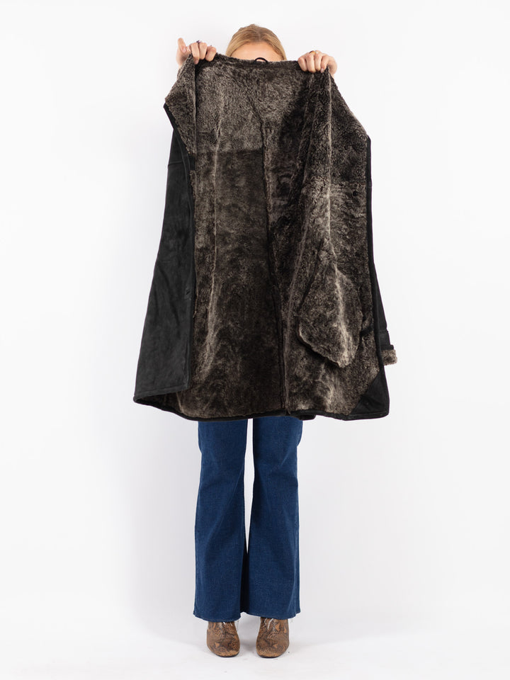 Vintage 90's Women Sheepskin in Black