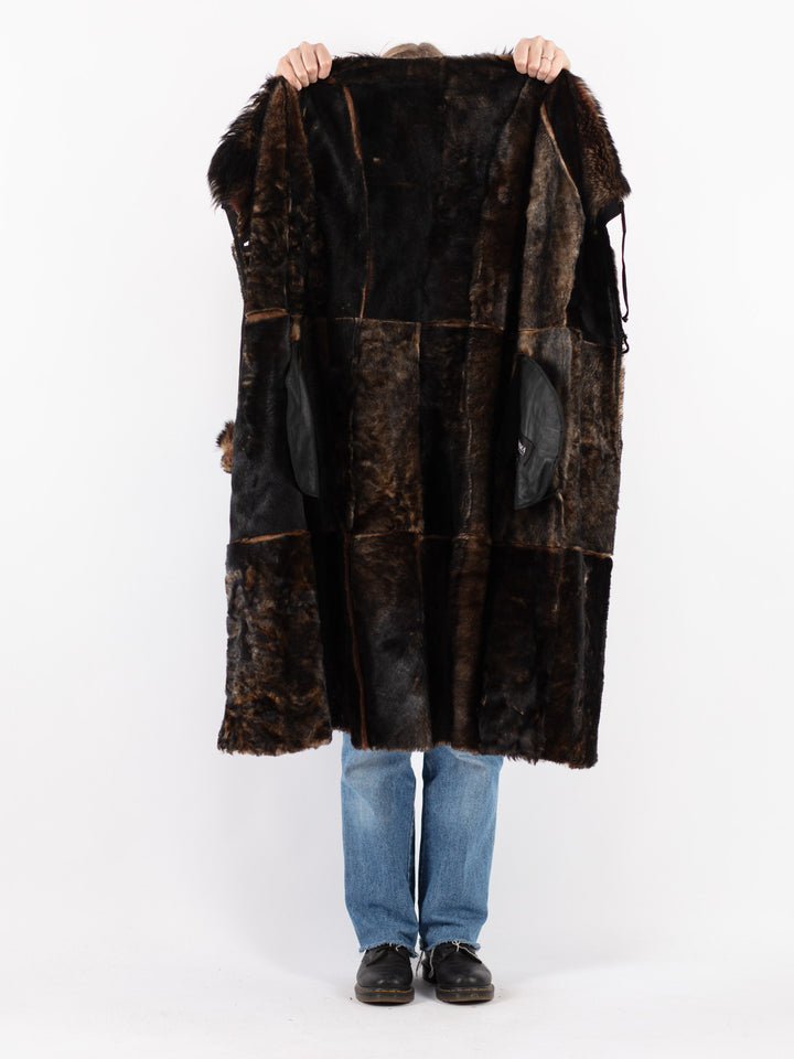 Vintage 90's Women Sheepskin Coat in BlackV9032