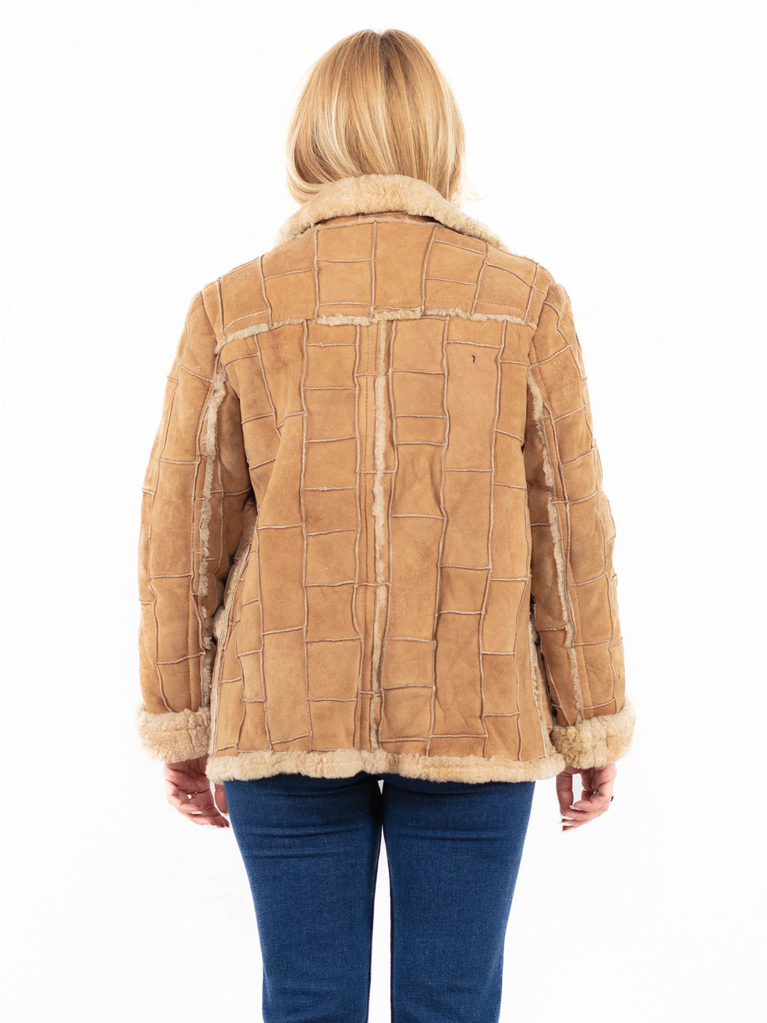 Vintage 90's Women Sheepskin Jacket in BrownA0040