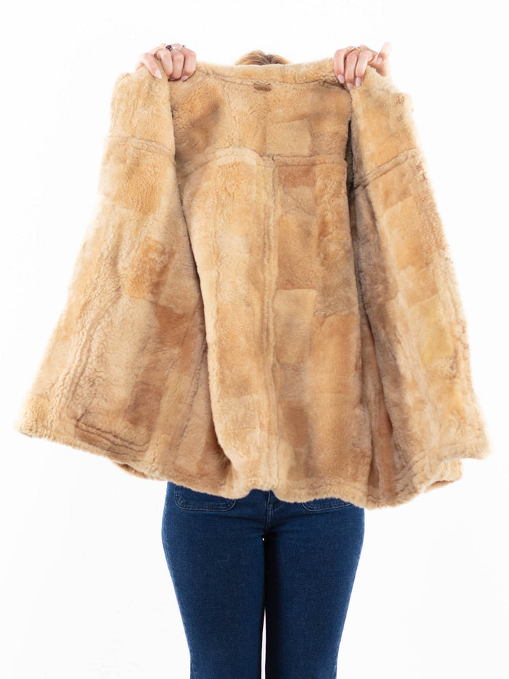 Vintage 90's Women Sheepskin Jacket in BrownA0040