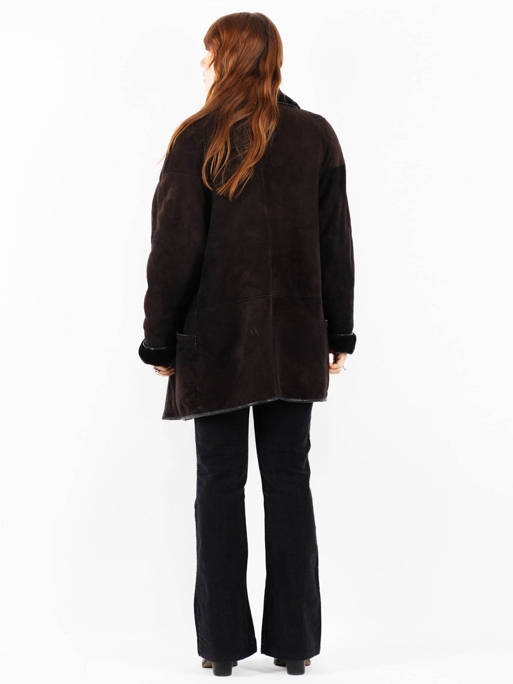 Vintage 90's Women Sheepskin Coat in BrownV9746