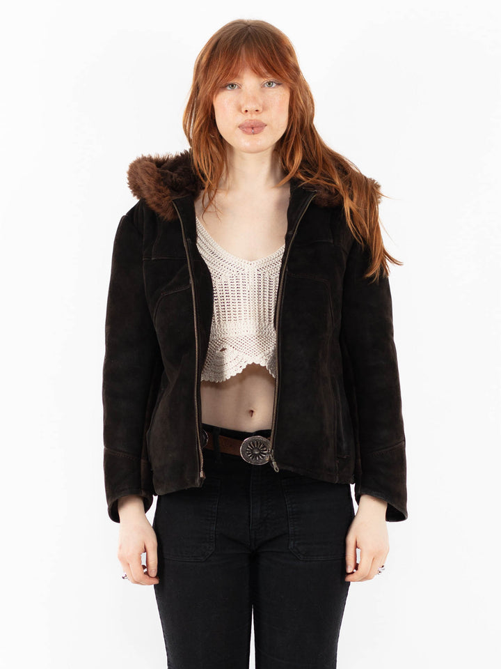 Vintage 90's Women Sheepskin in BrownV9796