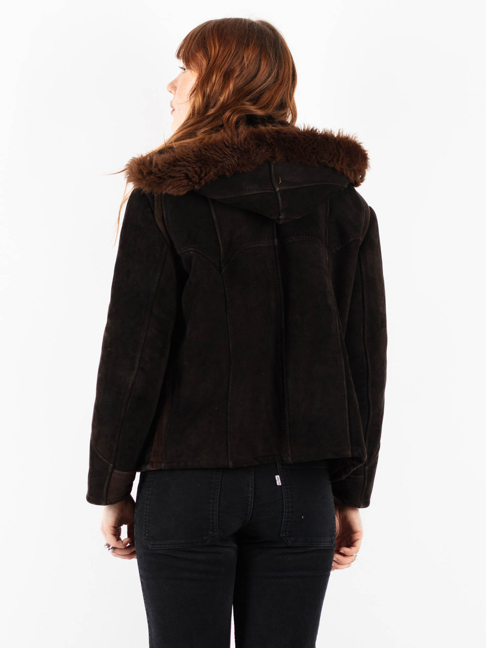 Vintage 90's Women Sheepskin in BrownV9796
