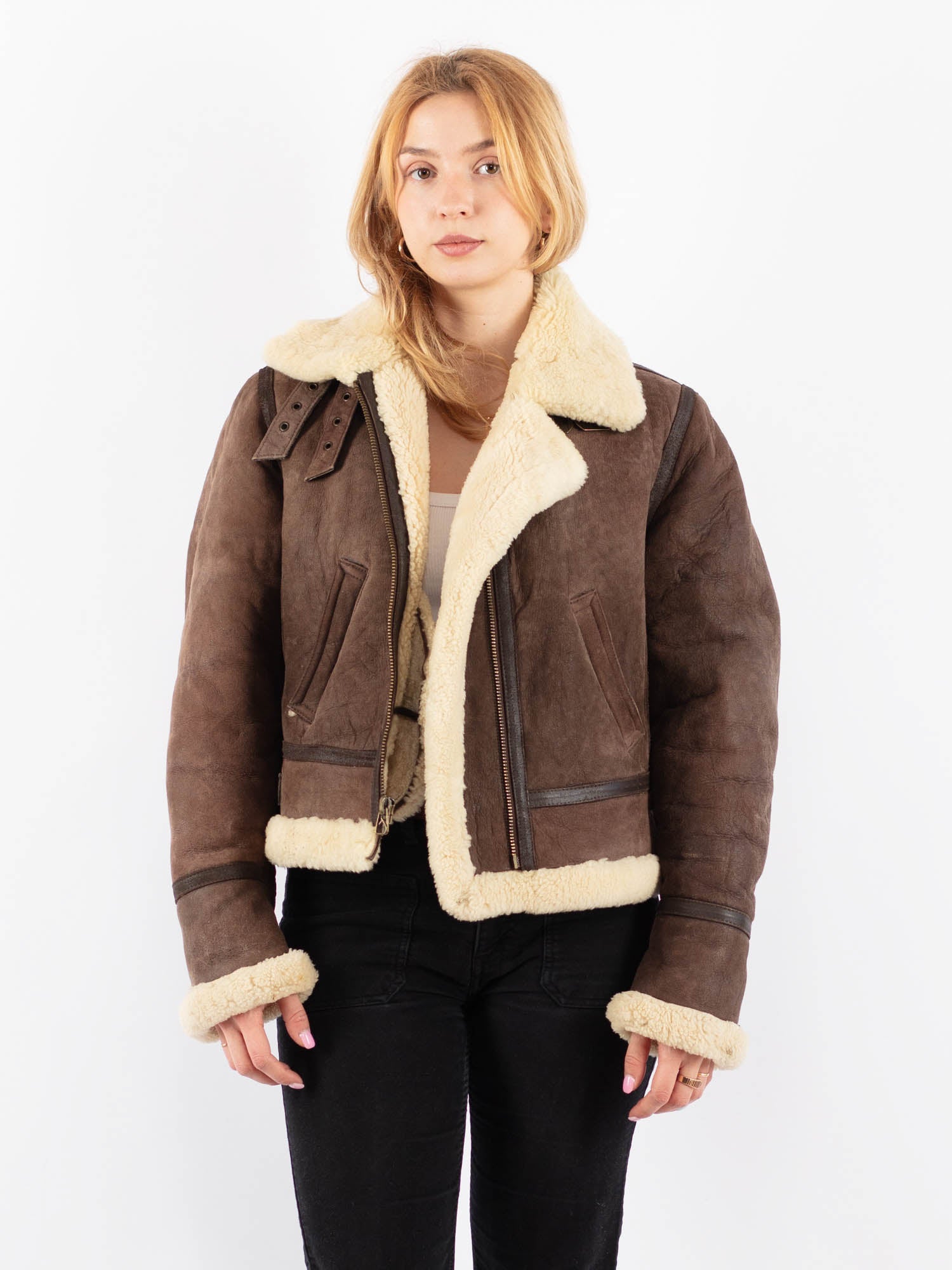 Online Vintage Store | Vintage 90's Women B-3 Style Sheepskin