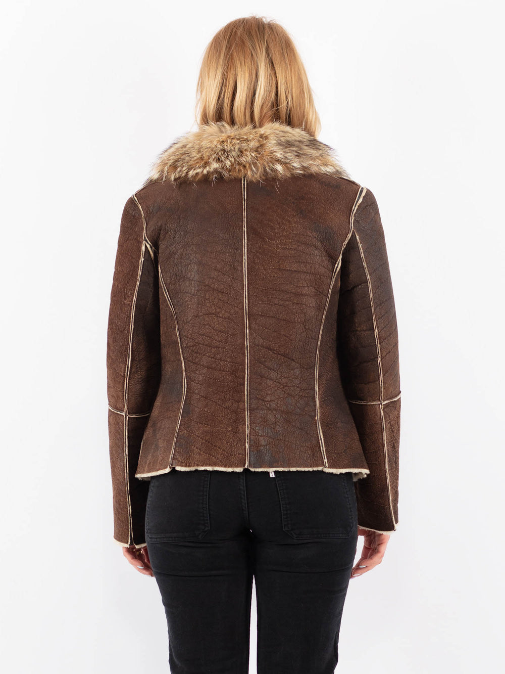 Vintage 90's Women Sheepskin in BrownV9721