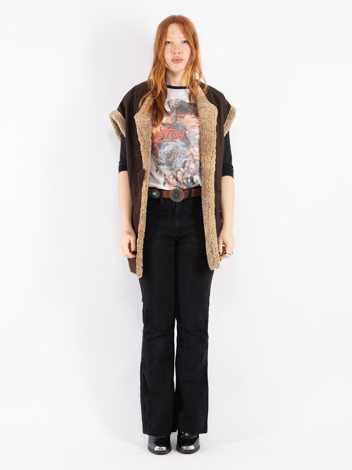Vintage 90's Women Sheepskin Vest in
