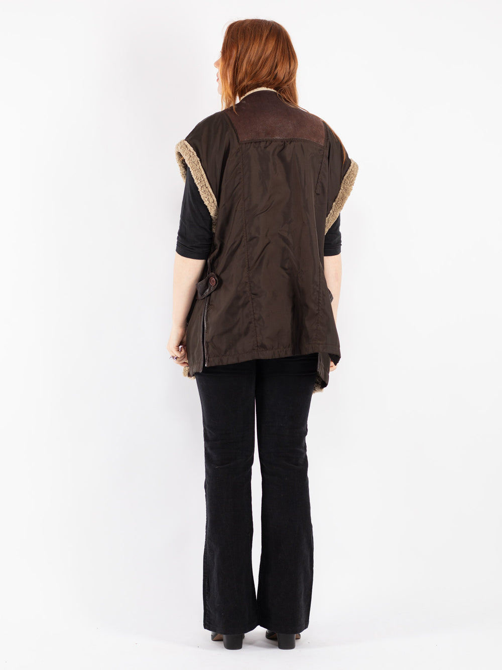 Vintage 90's Women Sheepskin Vest in