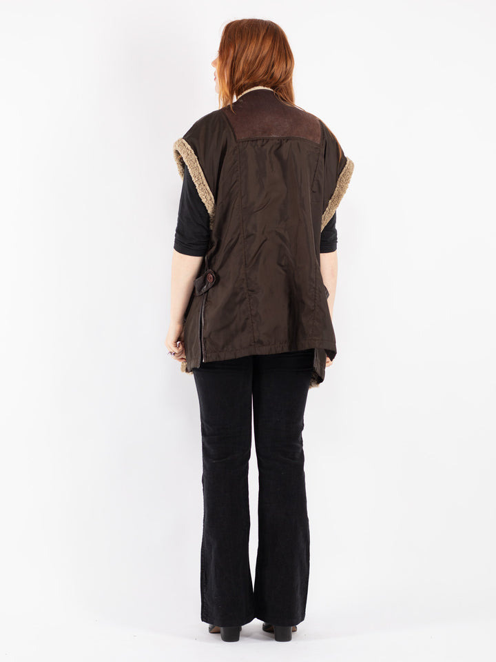 Vintage 90's Women Sheepskin Vest in