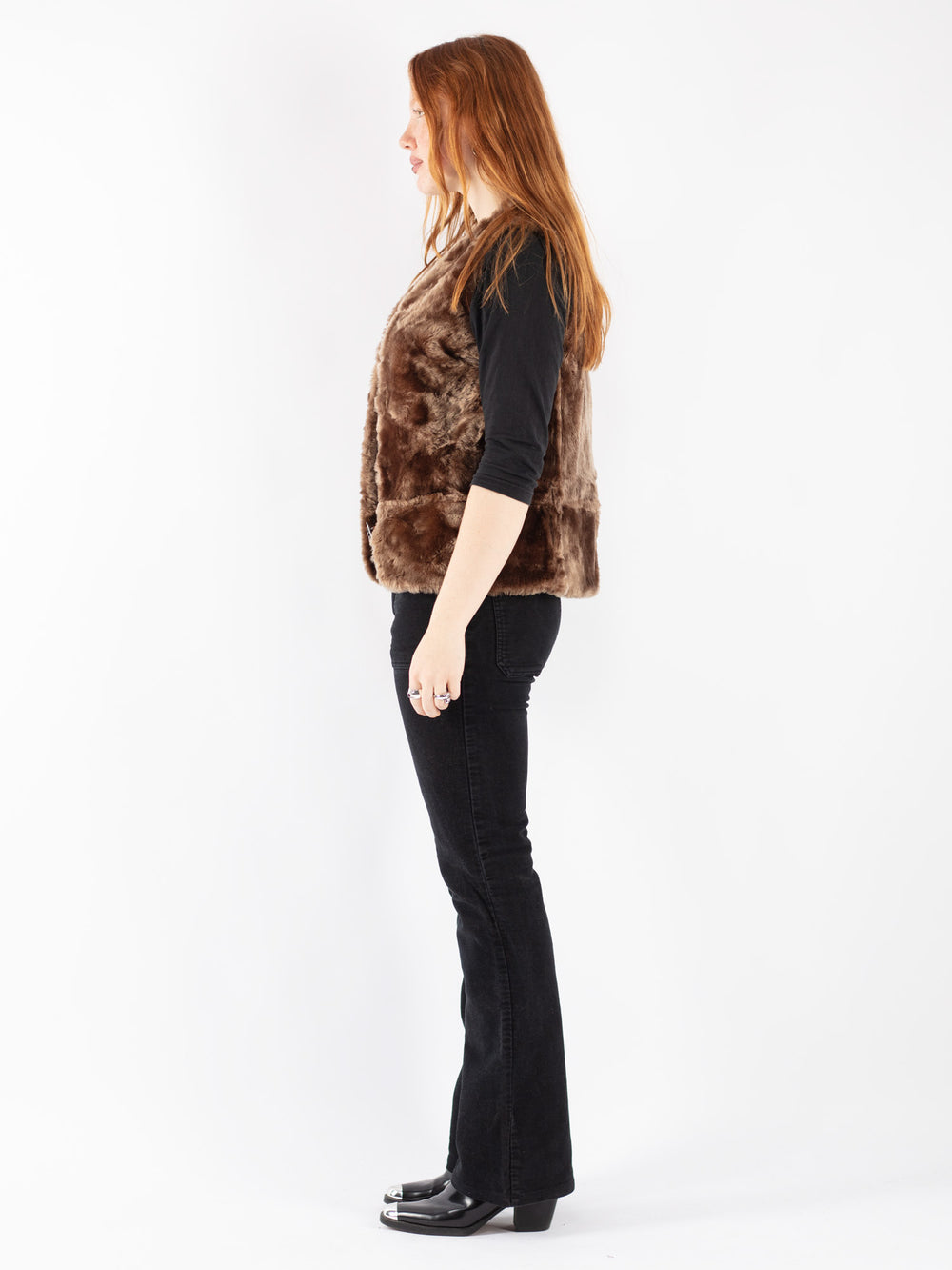 Vintage 90's Women Sheepskin in Brown