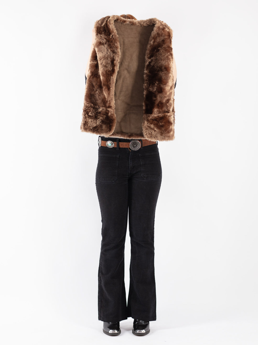 Vintage 90's Women Sheepskin in Brown