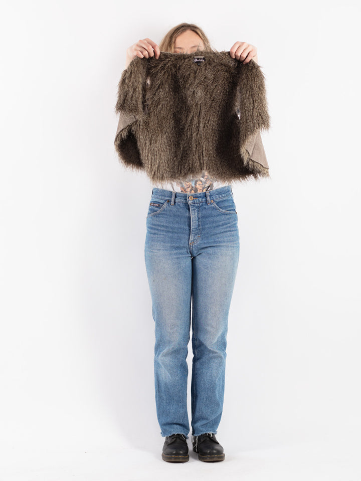 Vintage 90's Women Sherpa Vest in Beige